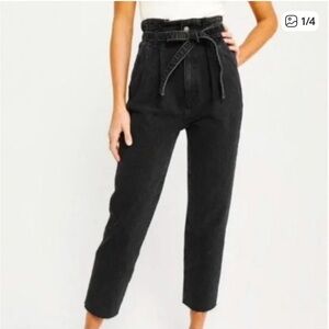 BDG Black Paperbag Waist Mom Jeans